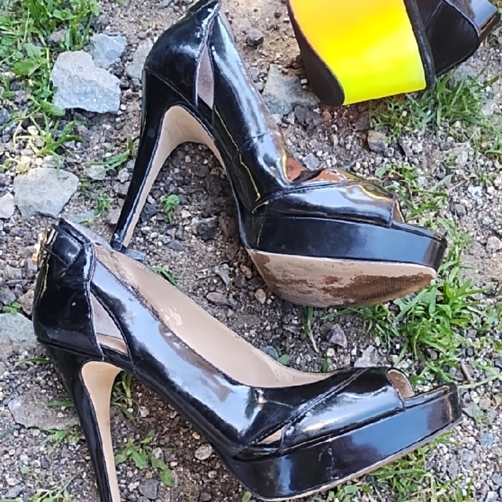 Black Patent Leather Women's Heels